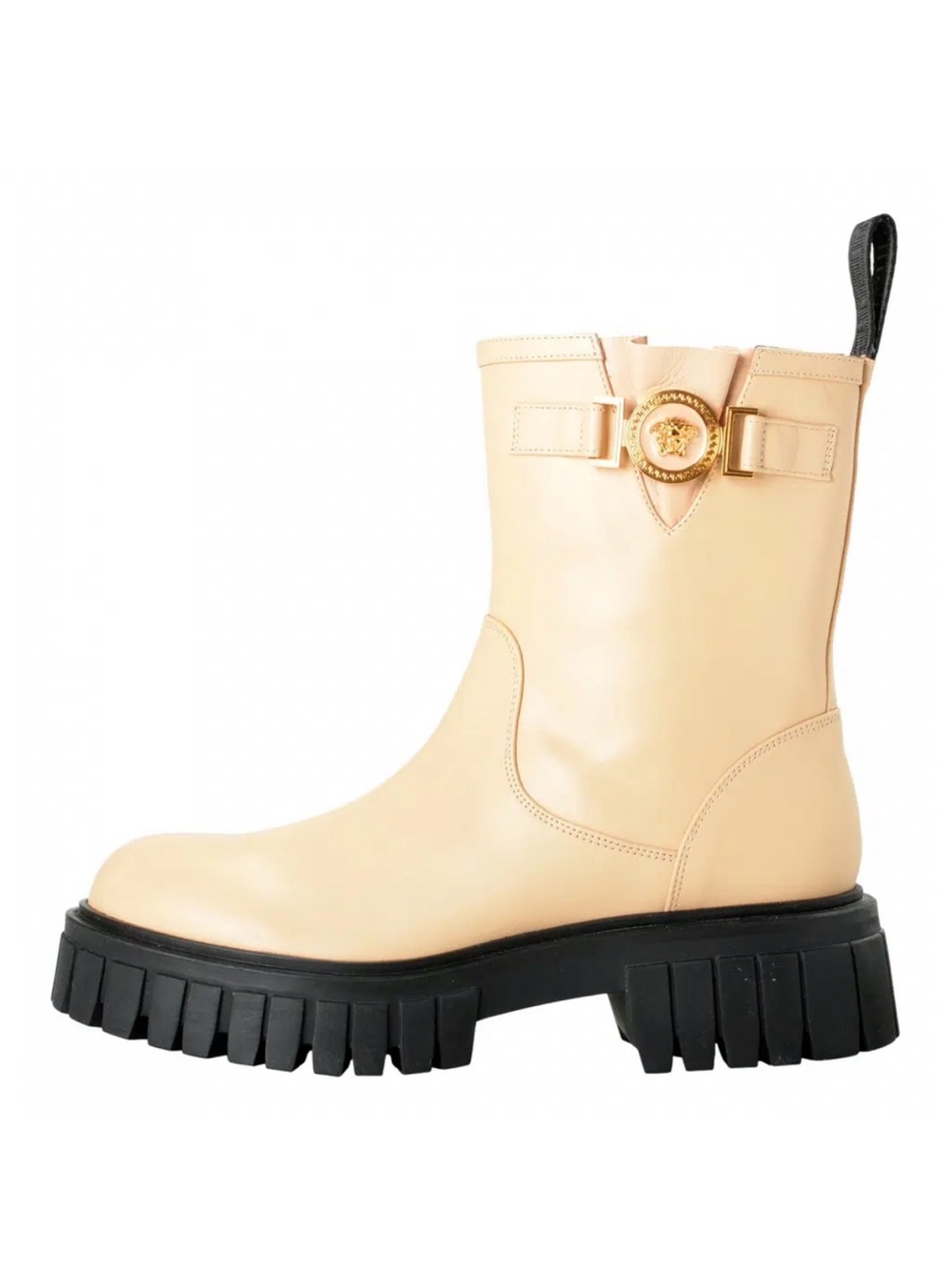 Versace Women's Beige Medusa Boots US 10/IT 40